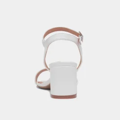 Truffle Hallie Womens White Heeled Sandal