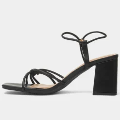 Truffle Harlow Womens Black Strappy Heel