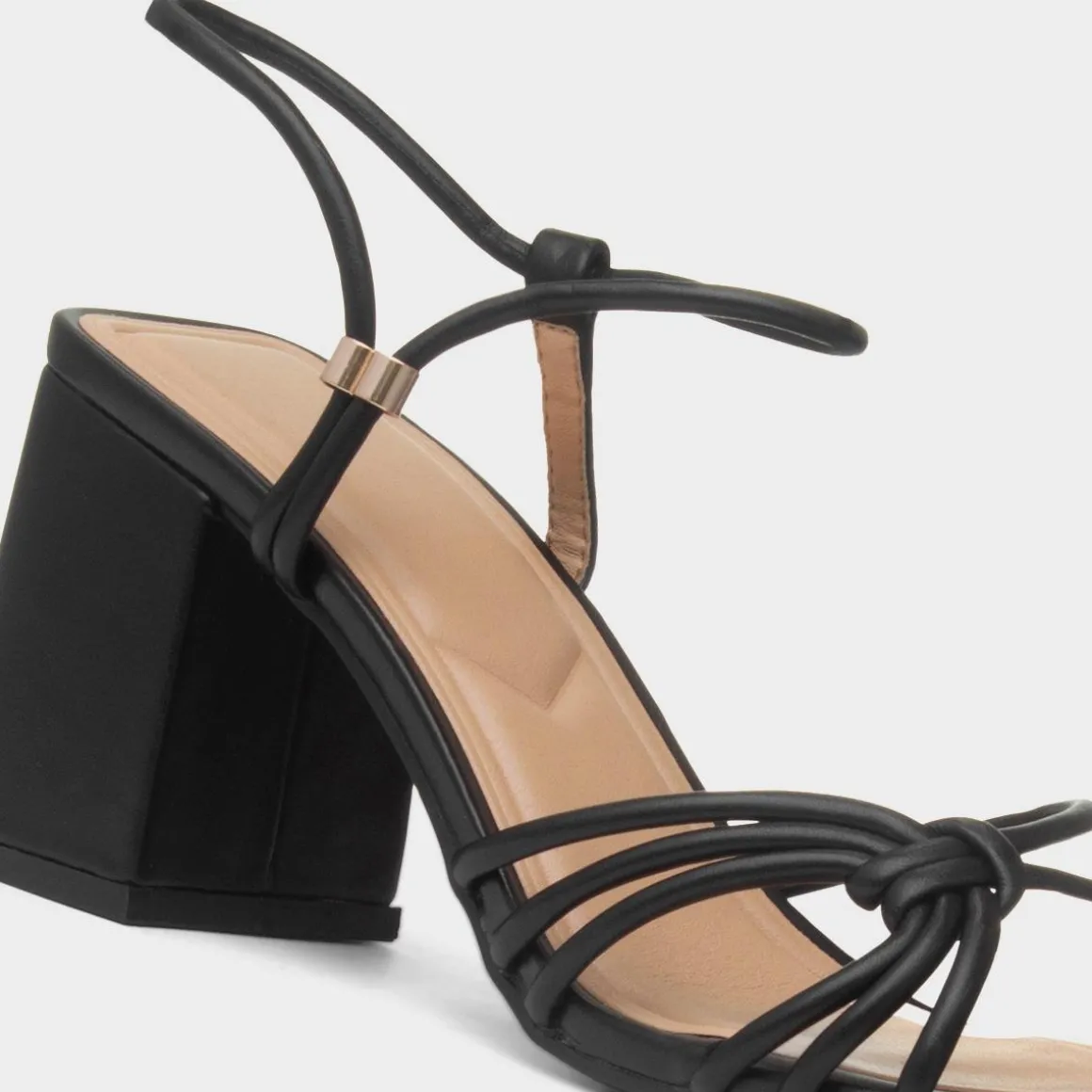 Truffle Harlow Womens Black Strappy Heel