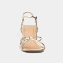 Truffle Harlow Womens Gold Strappy Heel