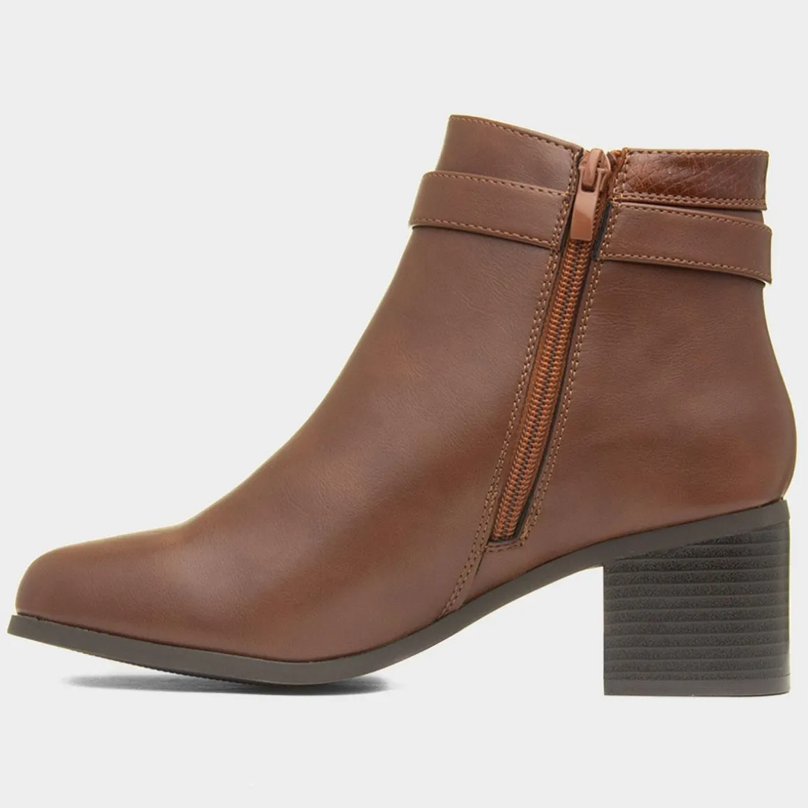 Truffle Holly Womens Tan Wider Fit Ankle Boot