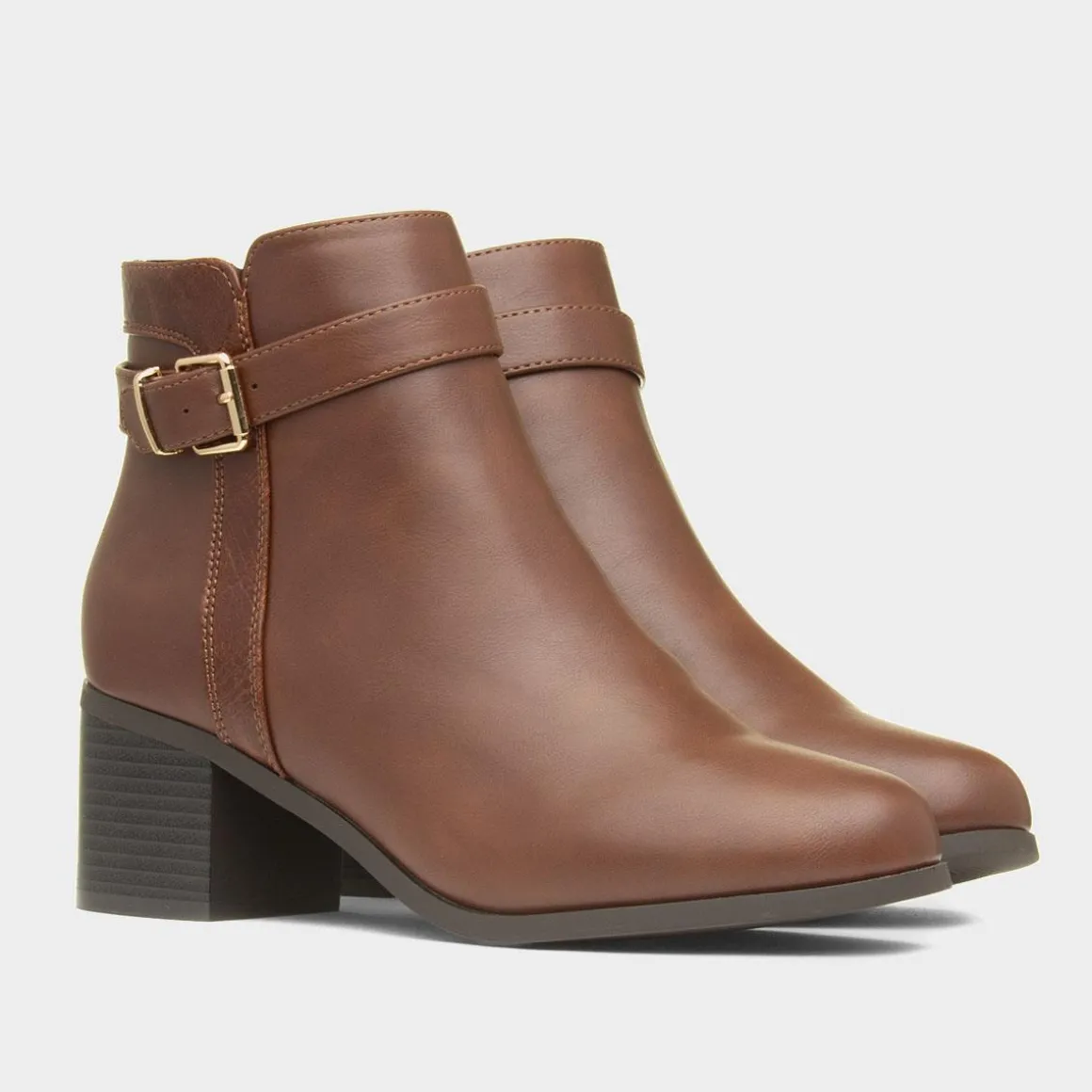 Truffle Holly Womens Tan Wider Fit Ankle Boot