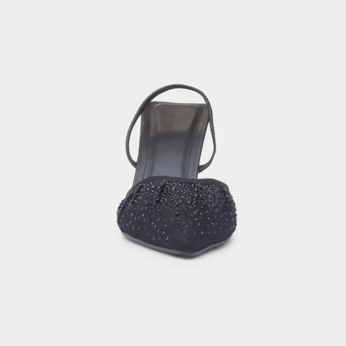 Truffle Ivanna Womens Black Diamante Heel