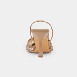 Truffle Ivanna Womens Nude Diamante Heel