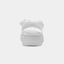 Truffle Josie Womens White Mule Sandal