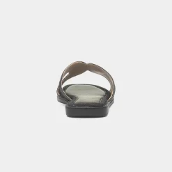 Truffle June Womens Black Flat Sandal