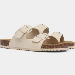 Truffle Kati Womens Cream Mule Sandal