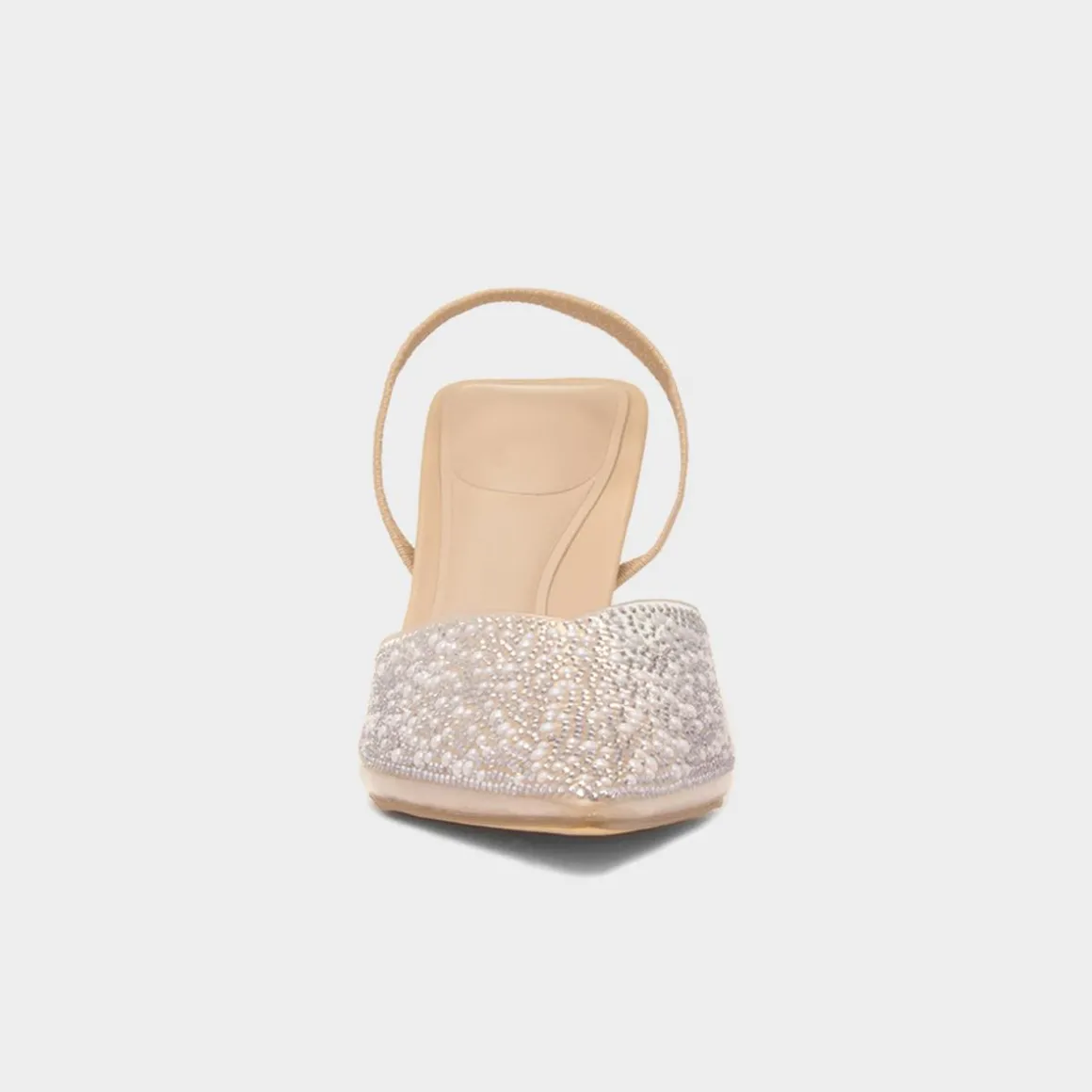 Truffle Lillia Womens Silver Diamante Heel