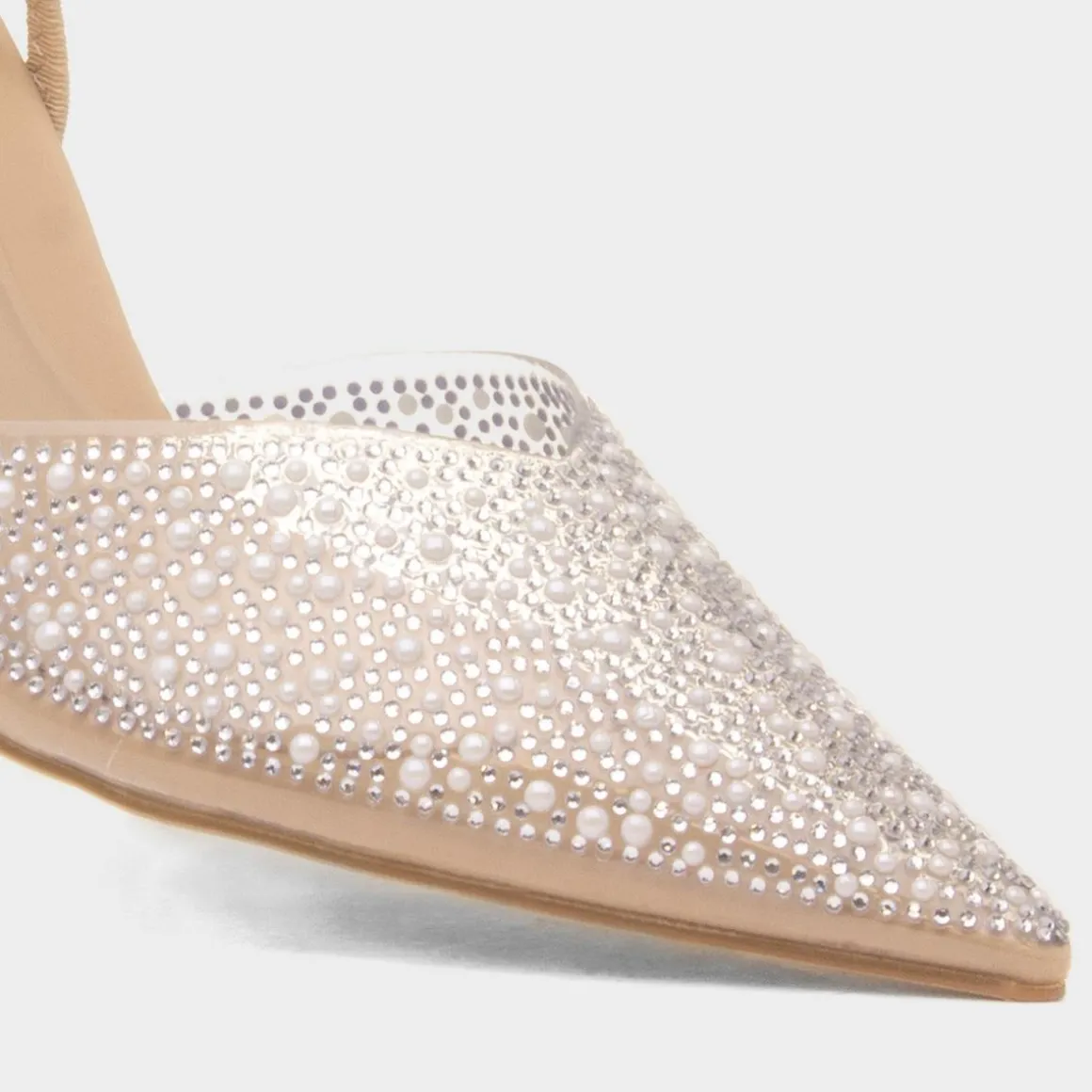 Truffle Lillia Womens Silver Diamante Heel
