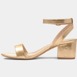 Truffle Lillie Womens Gold Wider Fit Heel