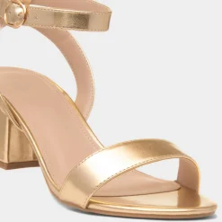 Truffle Lillie Womens Gold Wider Fit Heel