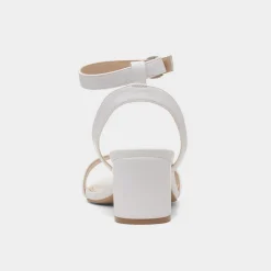 Truffle Lillie Womens White Wider Fit Heel