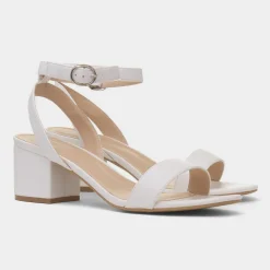 Truffle Lillie Womens White Wider Fit Heel