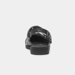 Truffle Miley Womens Black Slingback Buckle Shoe