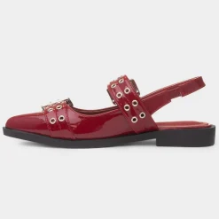 Truffle Miley Womens Red Slingback Buckle Shoe