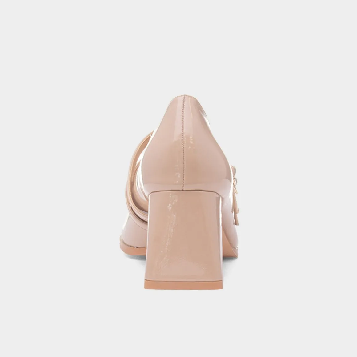 Truffle Mira Womens Nude Double Buckle Heel