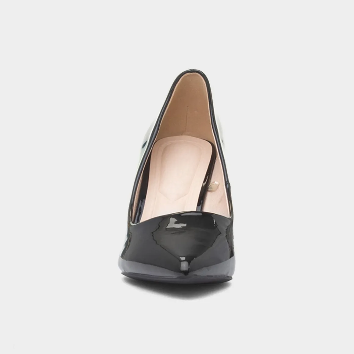 Truffle Miranda Womens Black Patent Heel