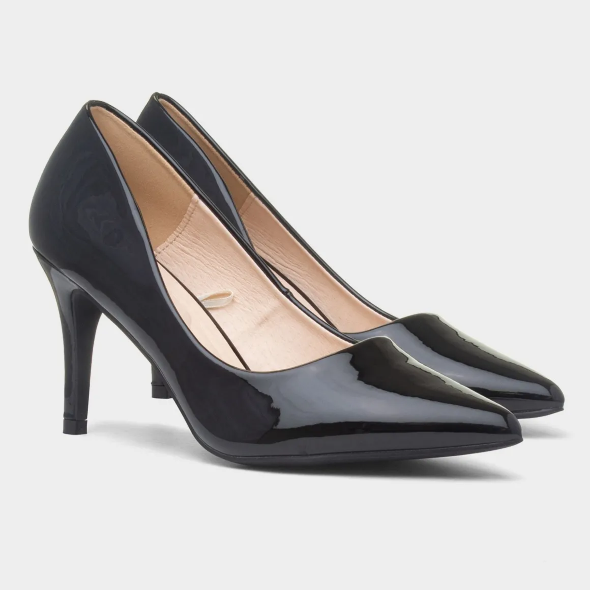 Truffle Miranda Womens Black Patent Heel