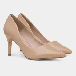 Truffle Miranda Womens Nude Patent Heel