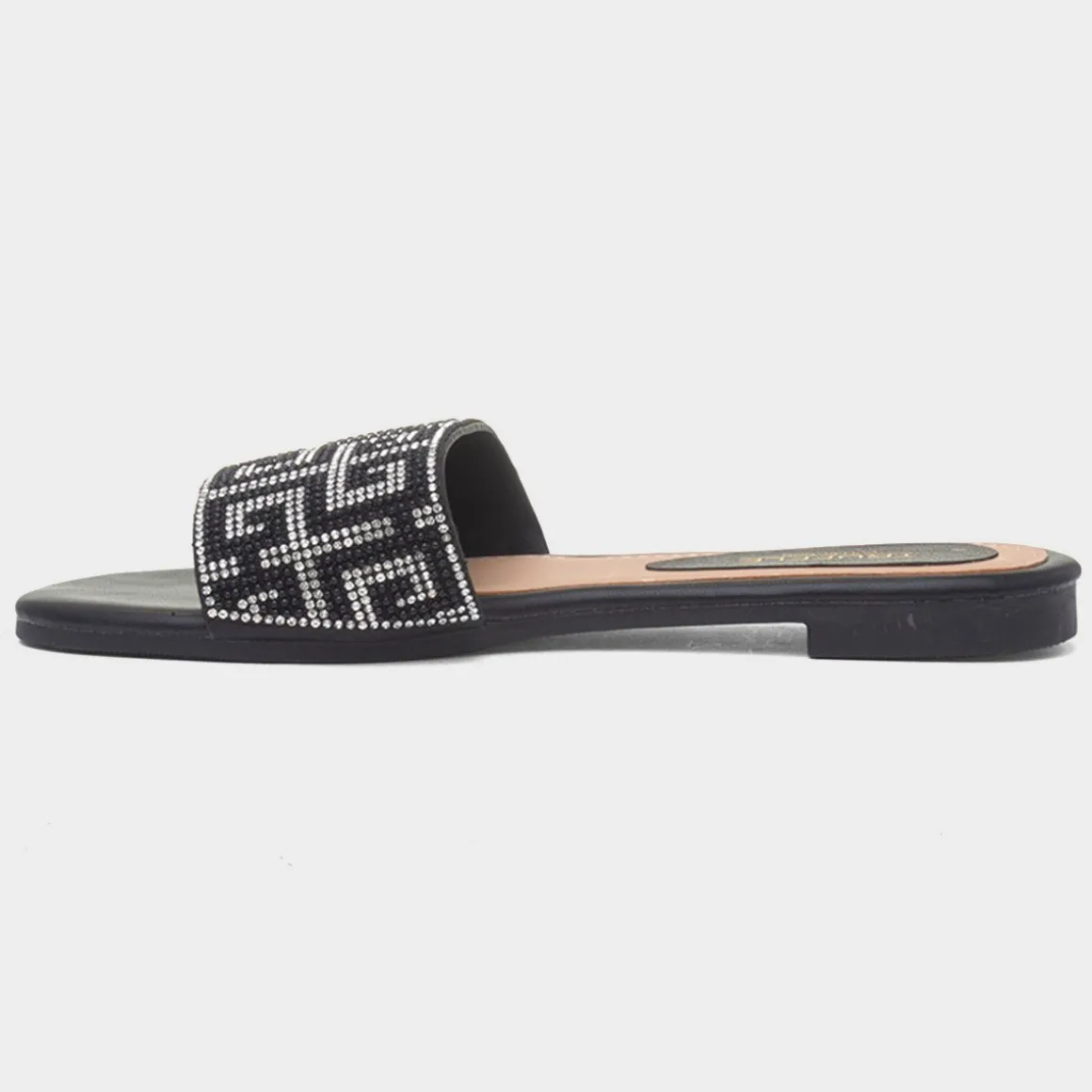 Truffle Oceana Womens Black Mule Sandal