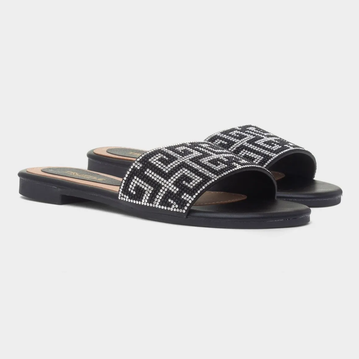 Truffle Oceana Womens Black Mule Sandal