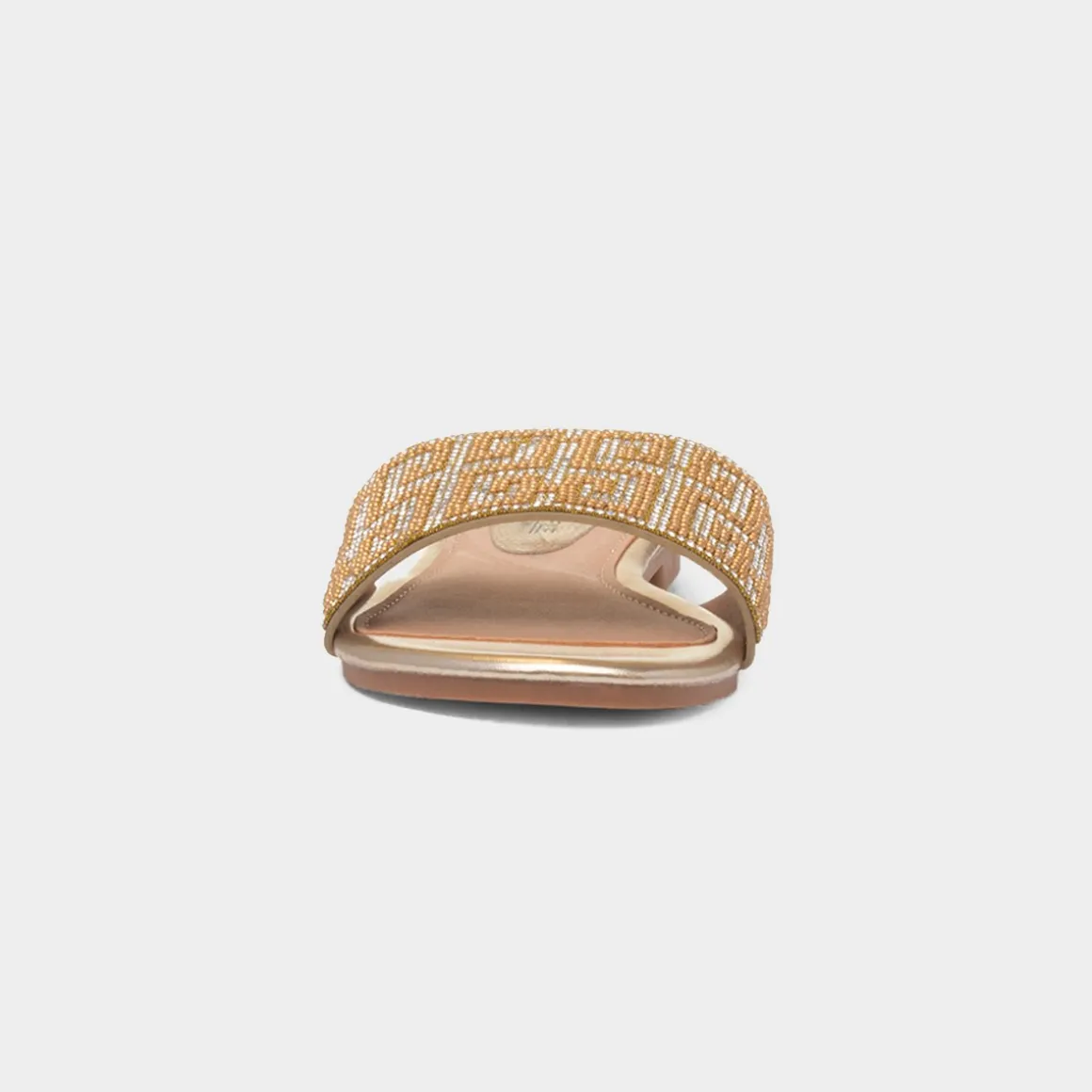 Truffle Oceana Womens Gold Mule Sandal