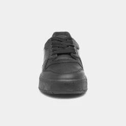 Truffle Oslo Womens Black Lace Up Trainer