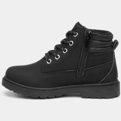 Trux Chive Boys Black Lace Up Ankle Boot