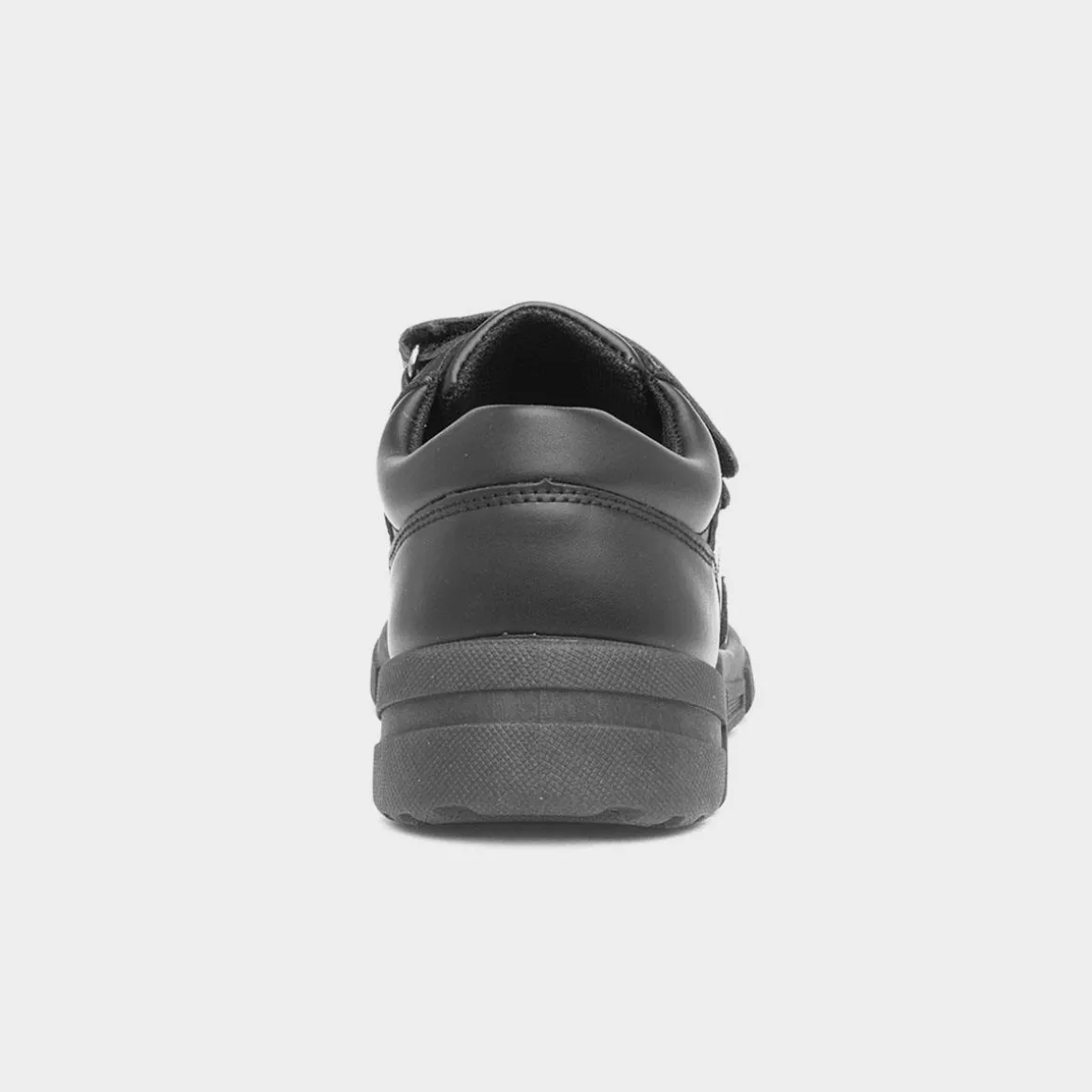 Trux Fawster Boys Black Easy Fasten School Shoe