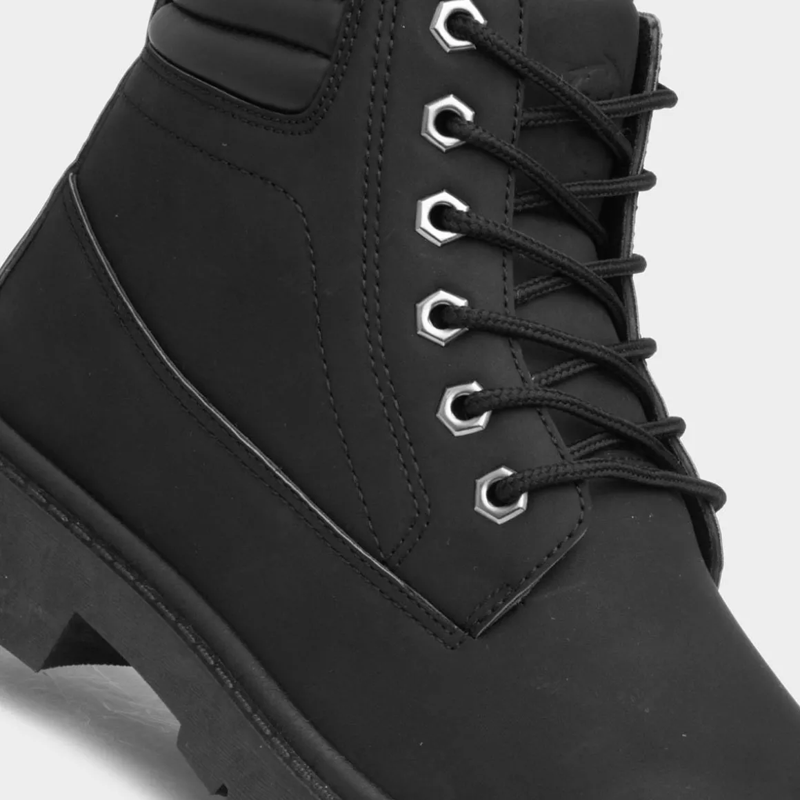 Urban Territory Bill Mens Black Lace Up Boot
