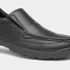 Urban Territory Brian Mens Black Slip On Shoe