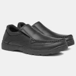 Urban Territory Brian Mens Black Slip On Shoe