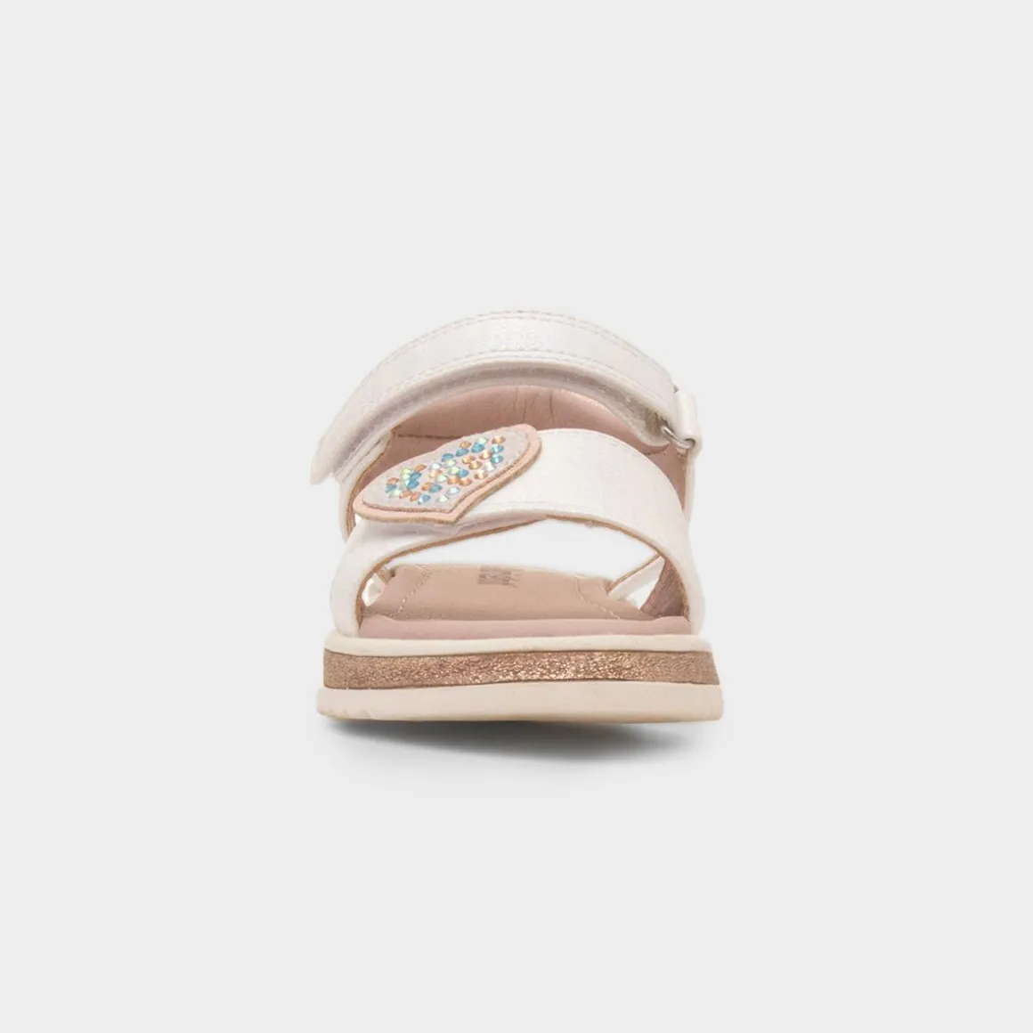 Walkright Abbey Girls White Heart Sandal