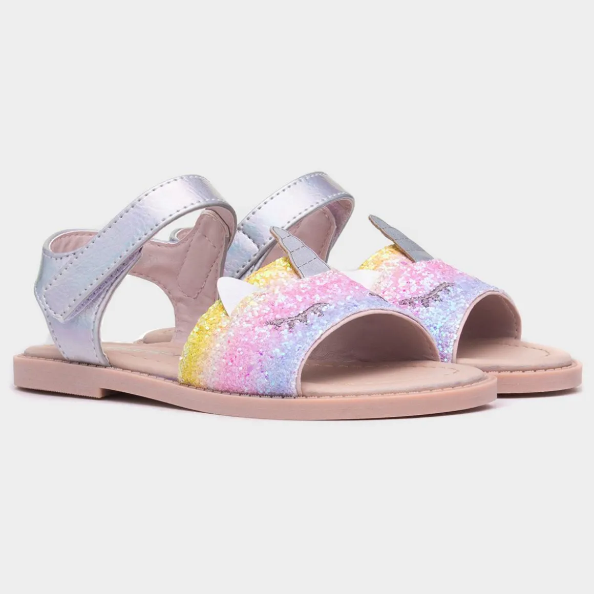 Walkright Cali Girls Multi Glitter Unicorn Sandal