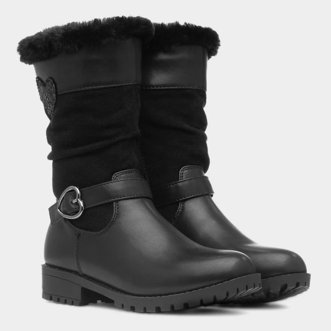 Walkright Candice Girls Black Zip Up Boot