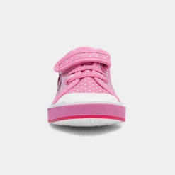 Walkright Carey Girls Pink Polka Dot Canvas