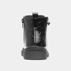 Walkright Carla Girls Black Patent Heart Boot