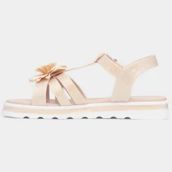 Walkright Charlotte Girls Nude T-Bar Sandal