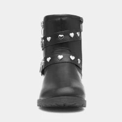 Walkright Charm Girls Black Ankle Boot