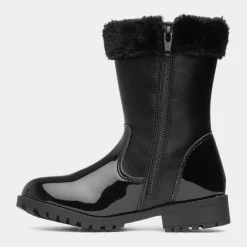 Walkright Cheryl Girls Black Patent Boot