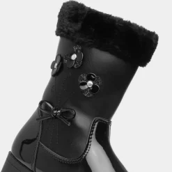 Walkright Cheryl Girls Black Patent Boot