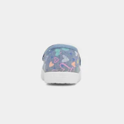 Walkright Claudia Girls Blue Easy Fasten Canvas