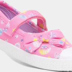 Walkright Claudia Girls Pink Easy Fasten Canvas