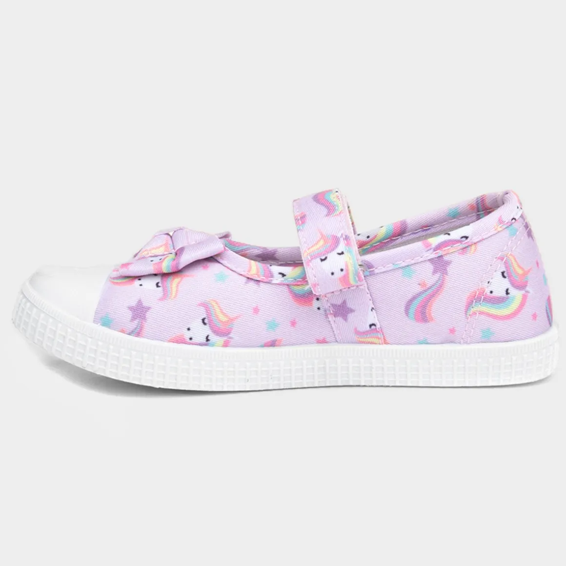 Walkright Claudia Girls Pink Unicorn Canvas Shoe
