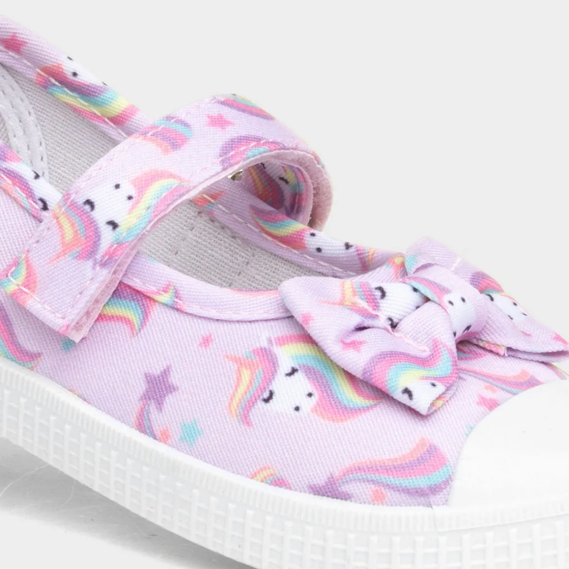 Walkright Claudia Girls Pink Unicorn Canvas Shoe