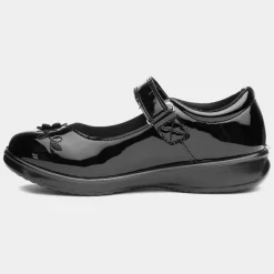 Walkright Cleo Girls Black Patent Shoe