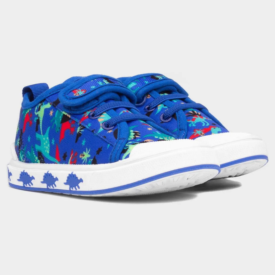 Walkright Colby Boys Blue Dinosaur Canvas
