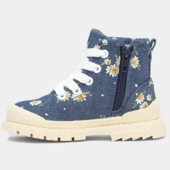 Walkright Coniston Girls Flower Print Ankle Boot