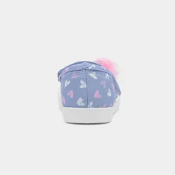 Walkright Corrine Girls Blue Heart Print Canvas