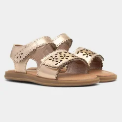 Walkright Delamere Girls Gold Easy Fasten Sandal